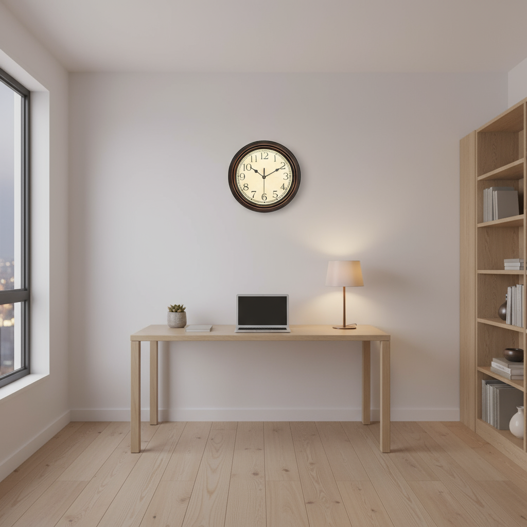 Nostga | Large wooden wall clock retro eye-catcher 35 cm