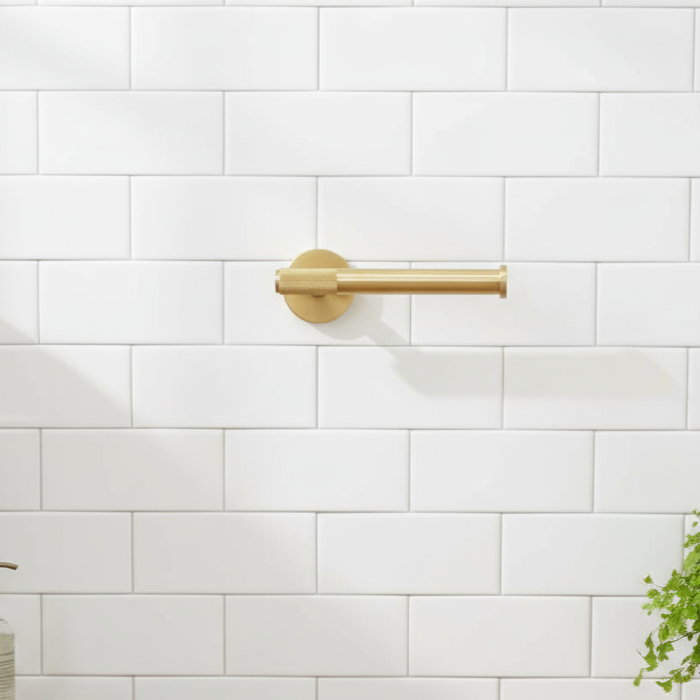 KOL | Ronde roestvrijstalen toiletpapierhouder voor badkamer
