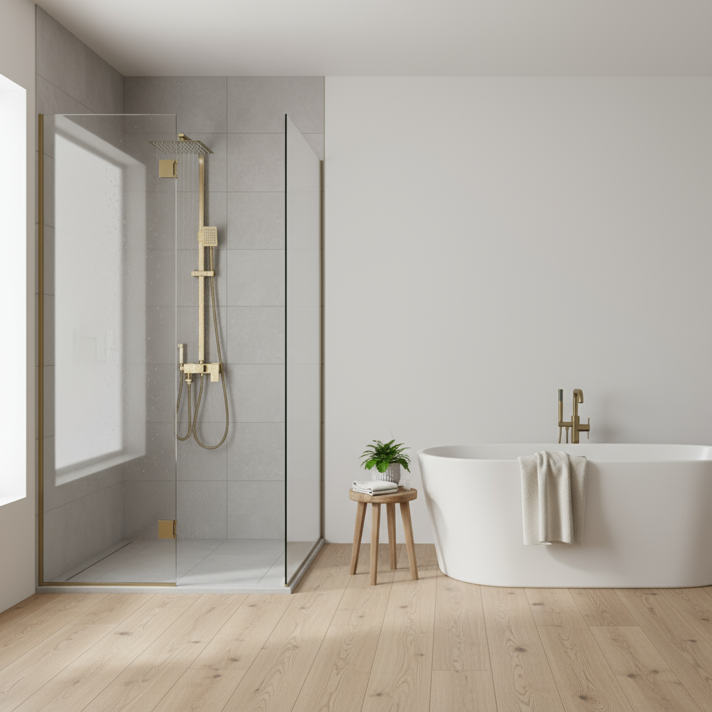 AquaFlow | Luxe doucheset met messing douchekop en 4 functies