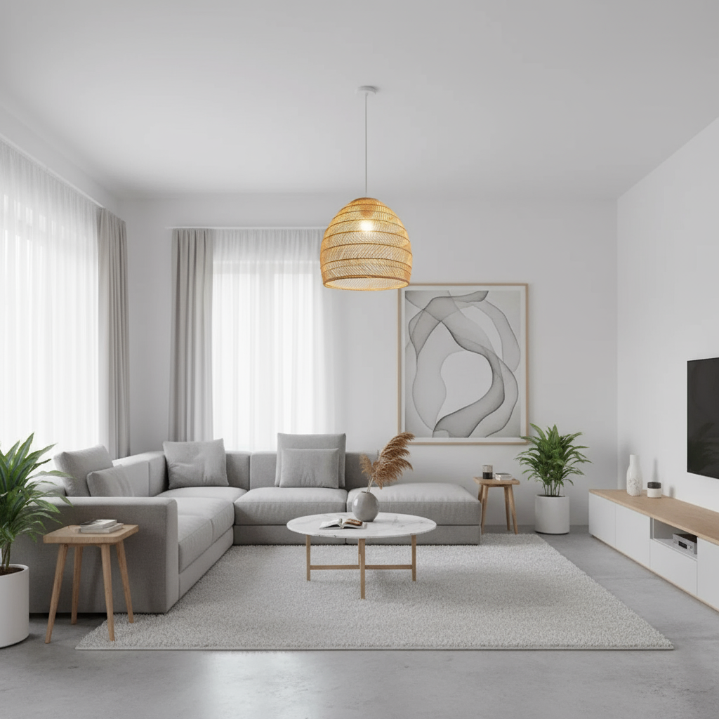 Rattan hanglamp zwart | stijlvolle hanglamp