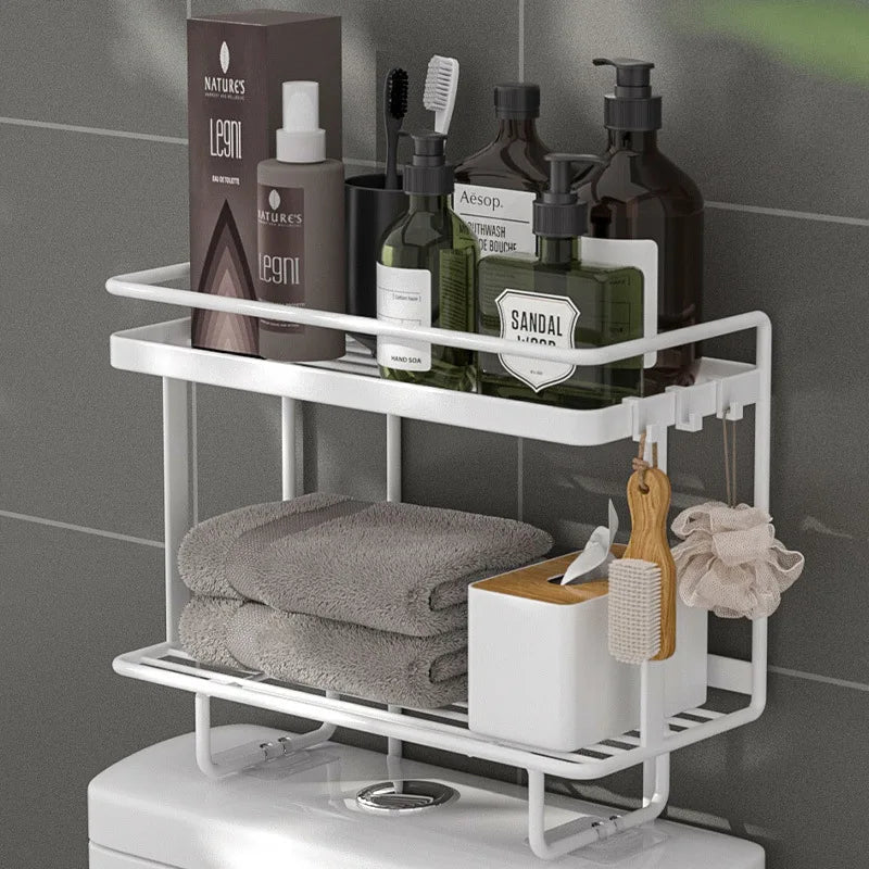 AboveRack | Badezimmerregal Schwarz Ohne Bohren Schmal 3