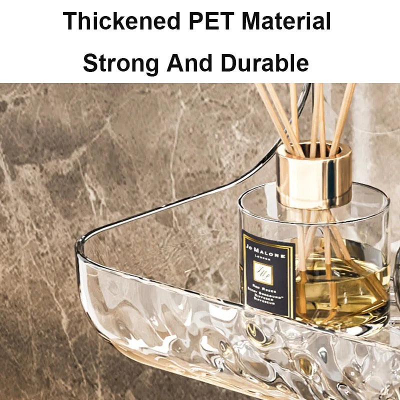 Acryl Badezimmerregal | Wandmontierter Duschorganizer ohne Bohren 1