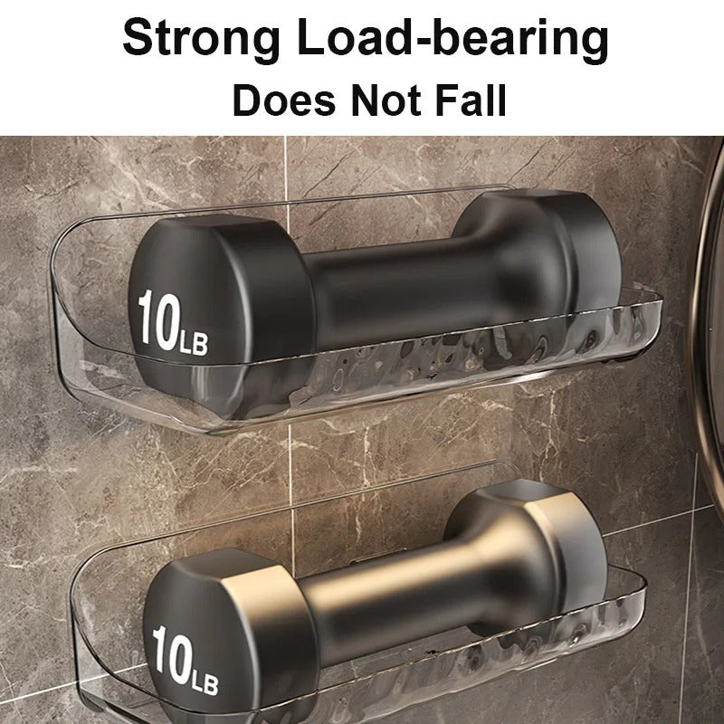 Acryl Badezimmerregal | Wandmontierter Duschorganizer ohne Bohren 6