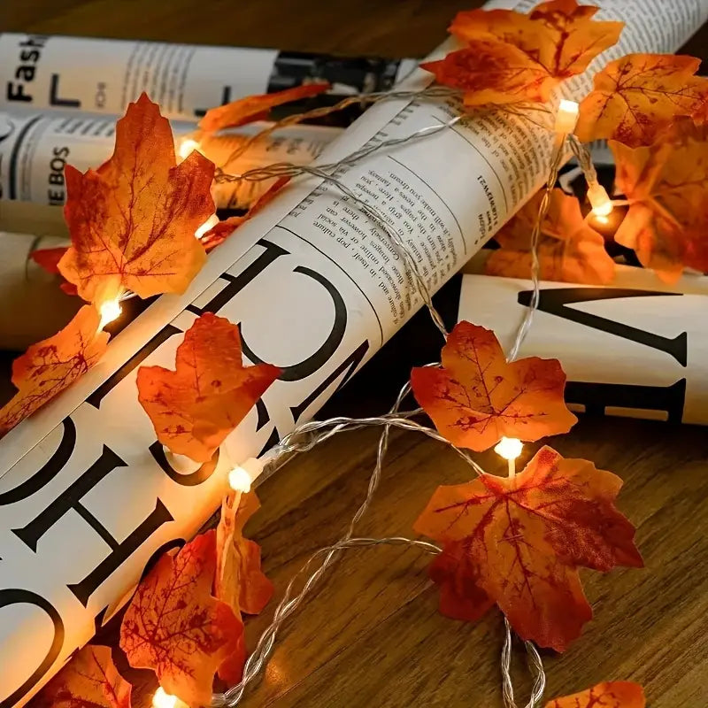 Ahornblatt LED Lichterkette | Herbstliche Dekoration 6