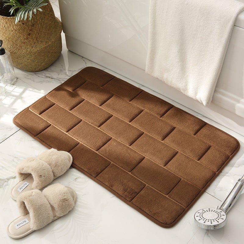 Antirutsch-Badmatte Beige Ziegelmuster | Bade Matten 4