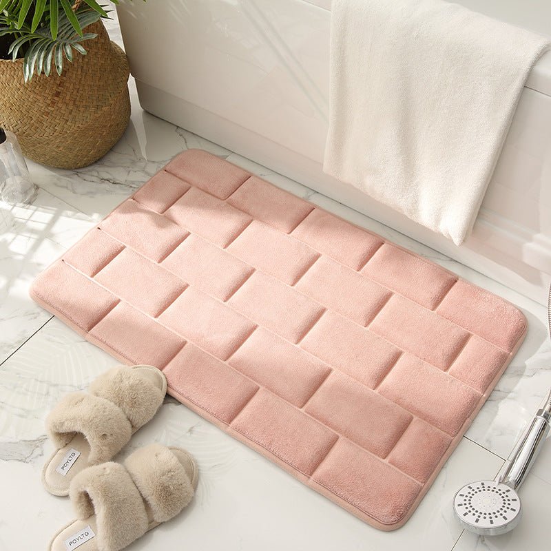 Antirutsch-Badmatte Beige Ziegelmuster | Bade Matten 6