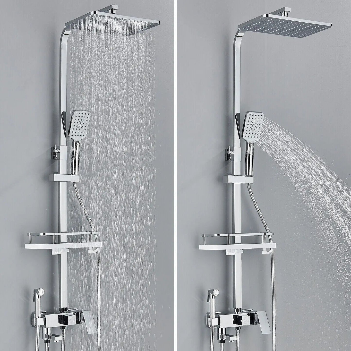 AquaFlow | Luxus Duschset mit Messing Duschkopf und 4 Funktionen 3