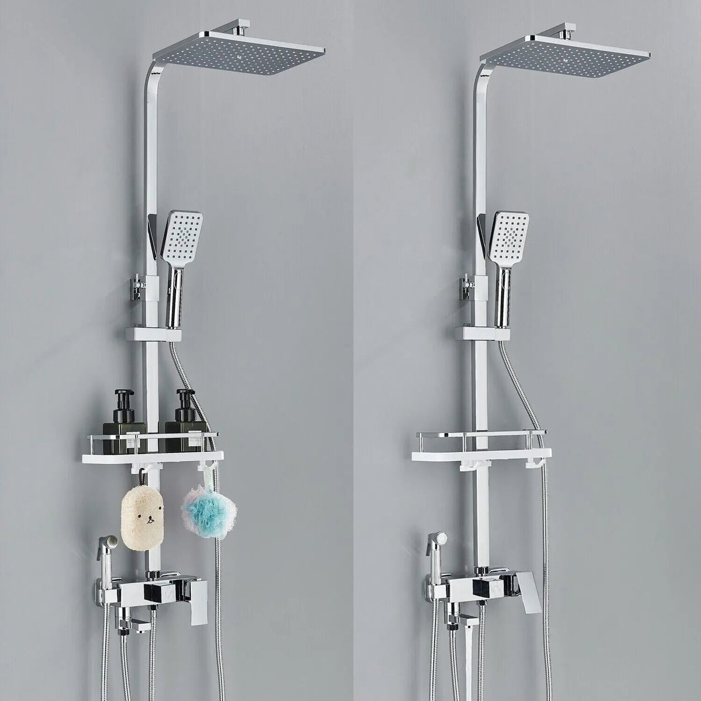 AquaFlow | Luxus Duschset mit Messing Duschkopf und 4 Funktionen 4