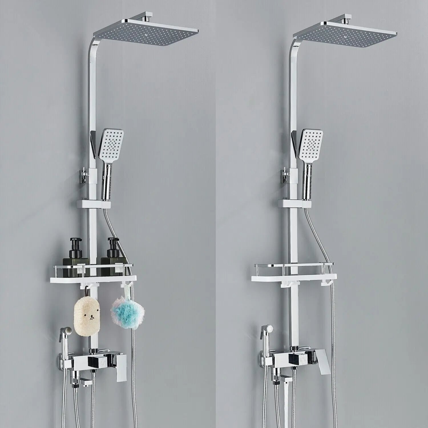 AquaFlow | Luxus Duschset mit Messing Duschkopf und 4 Funktionen 4