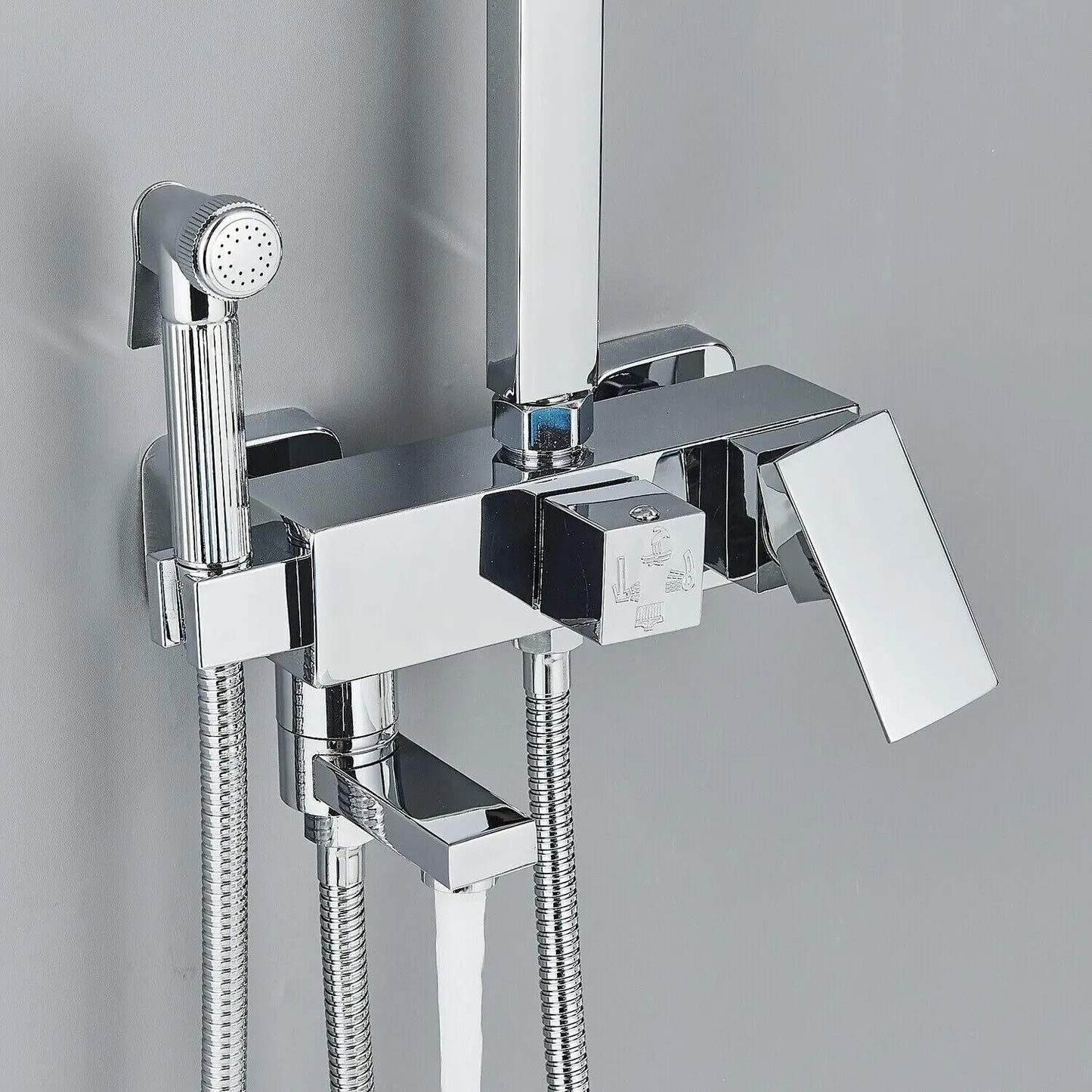 AquaFlow | Luxus Duschset mit Messing Duschkopf und 4 Funktionen 5