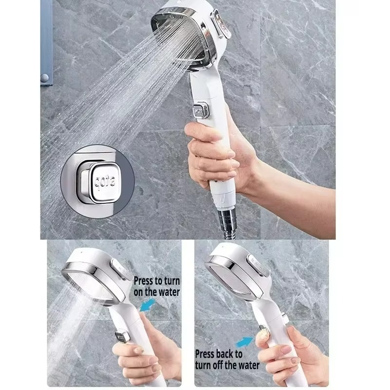 AquaPulse | Hochdruck Duschkopf mit Verstellbaren Spraymodi 6