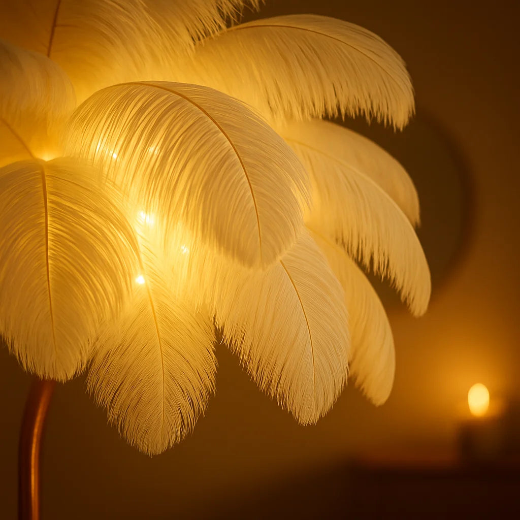 Ätherische Federlampe | Dekorative Tischleuchte 3