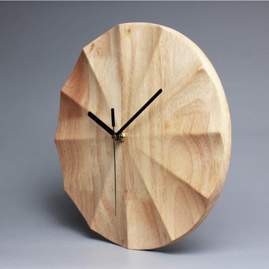 AuraClock | Wanduhr Modern 30 cm Holz Rund Bamboe 0