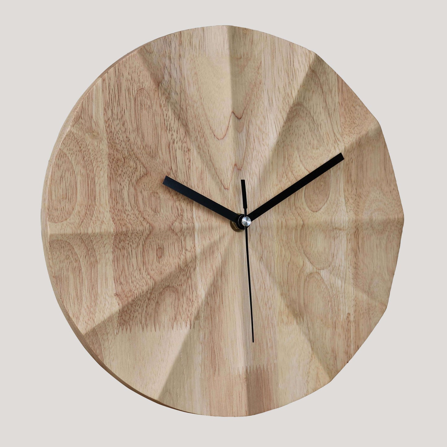 AuraClock | Wanduhr Modern 30 cm Holz Rund Bamboe 1