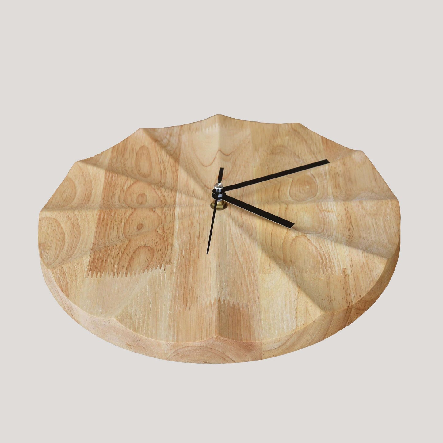 AuraClock | Wanduhr Modern 30 cm Holz Rund Bamboe 2