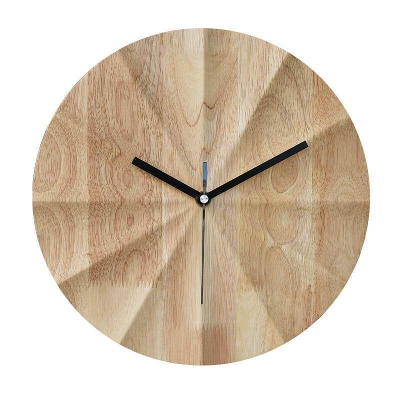 AuraClock | Wanduhr Modern 30 cm Holz Rund Bamboe 3