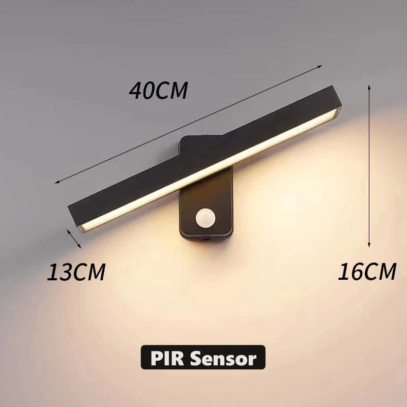 Außenwandleuchte mit PIR-Sensor | IP65 Wasserdicht 12