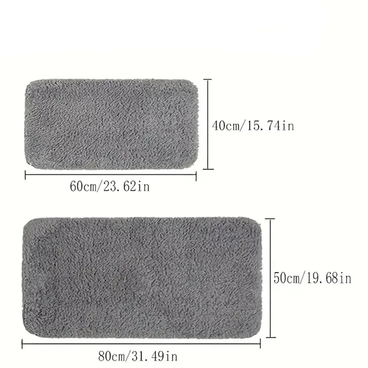 Badezimmermatte Schwarz | Dicke Antirutsch Wasserabsorbierende Matte 5