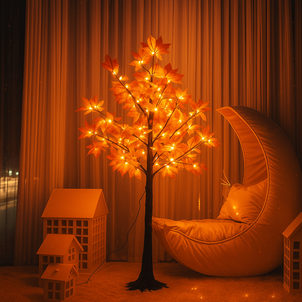 Bernsteinblattbaum | Dekorativer LED-Baum 1