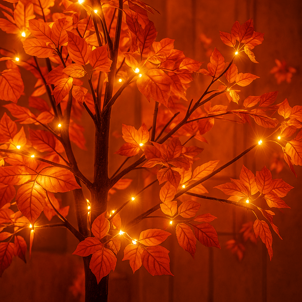 Bernsteinblattbaum | Dekorativer LED-Baum 4