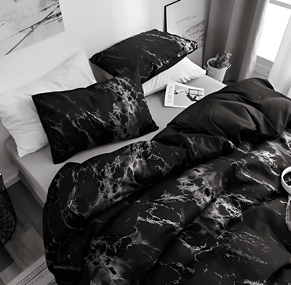Bettwäsche 155x220 Marmor | Luxuriöses 3-teiliges Set 1