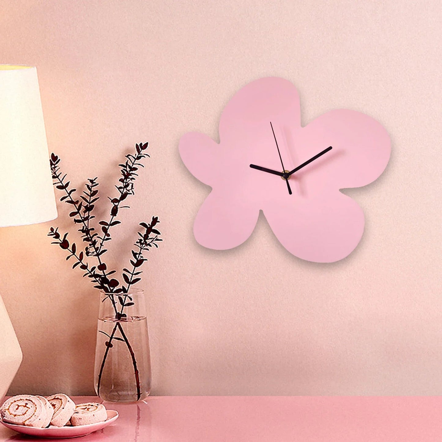 BloomTime | Wanduhr Modern 30 cm Bunt Holz 2