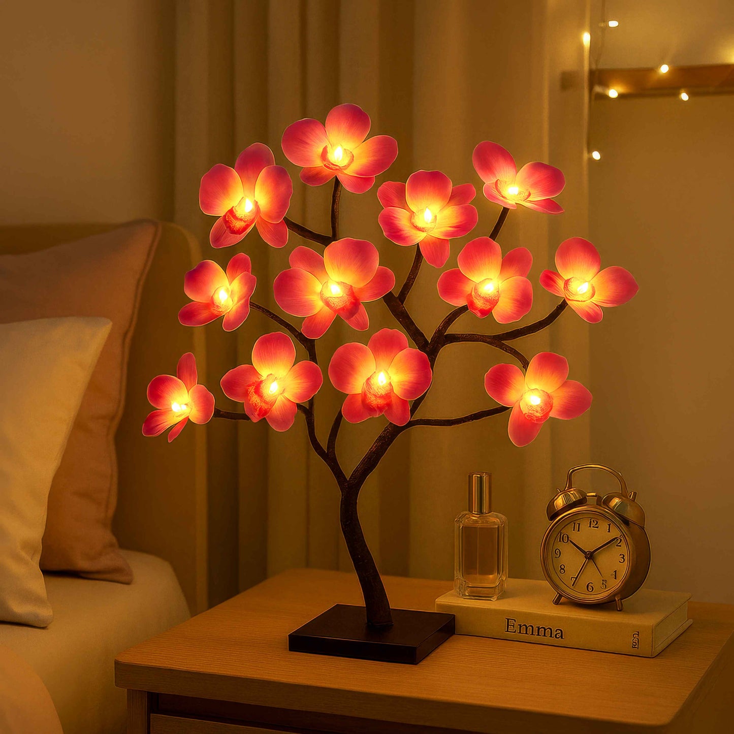 Blütenflammenlampe | LED Tischlampe mit Blumen 3
