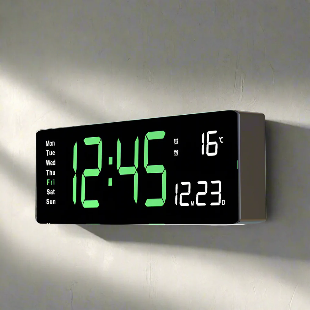Bunte Acryl Digitaluhr | Moderne LED Uhr mit USB 0