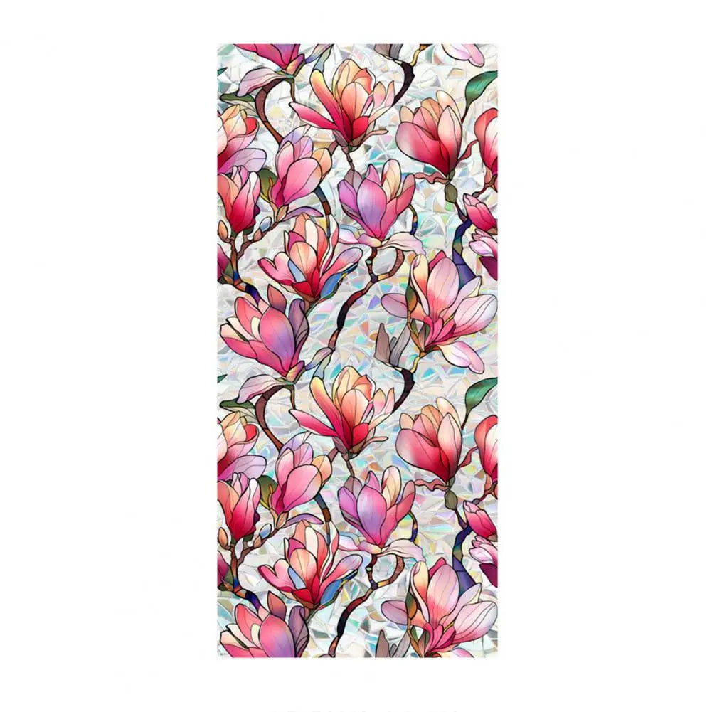 Buntglas Fensterfolie | Sichtschutzfolie mit Blumenmuster 13