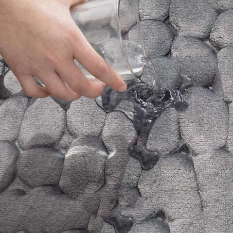 CobbleMat | Antirutsch PVC Badematte mit Kieselstein-Design 5