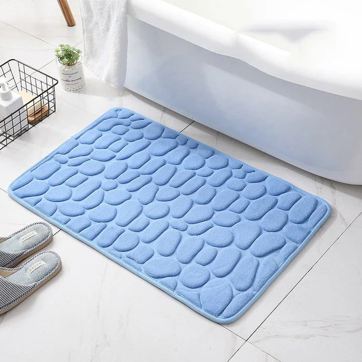 CobbleMat | Antirutsch PVC Badematte mit Kieselstein-Design 7