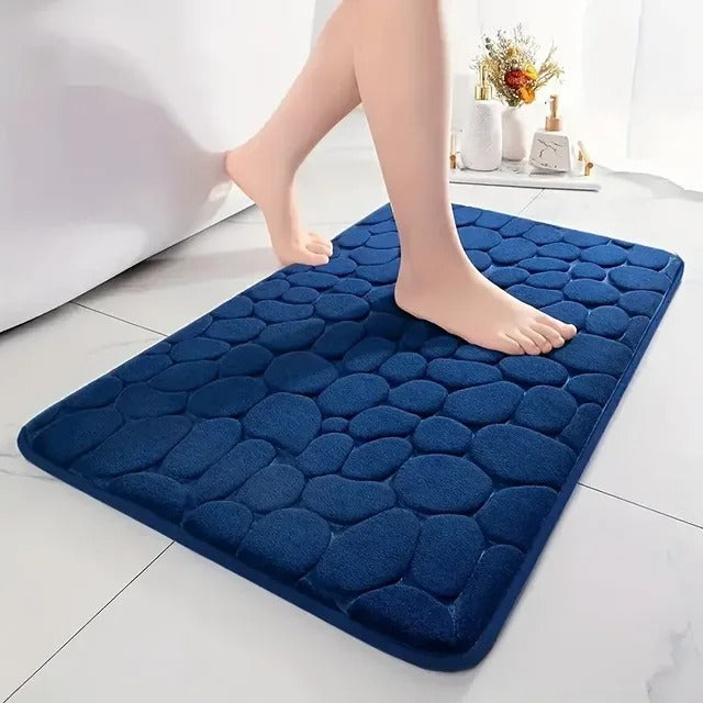 CobbleSoft 3D Badezimmermatte | Rutschfeste Badezimmer Matte 40x60cm 3