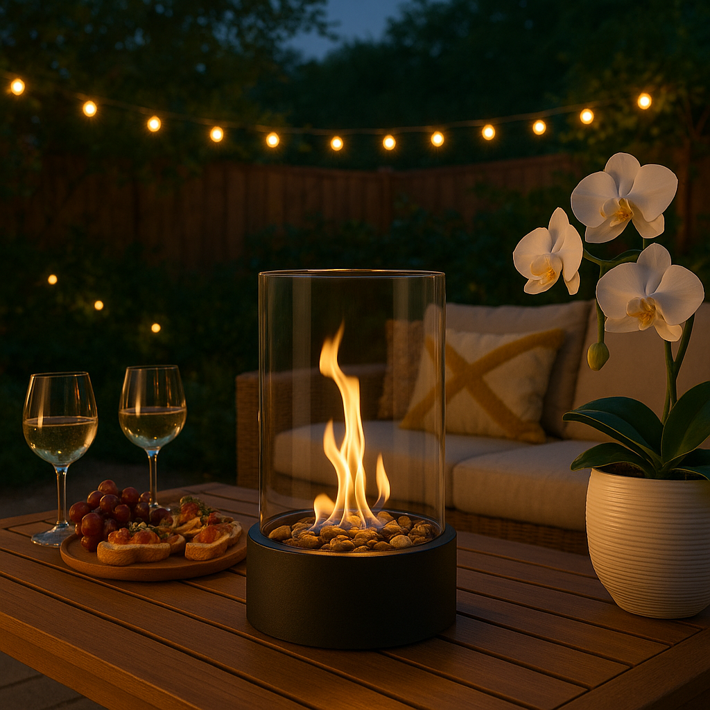 CozyFlame | Tragbare Tisch Feuerstelle für Innen und Außen 0