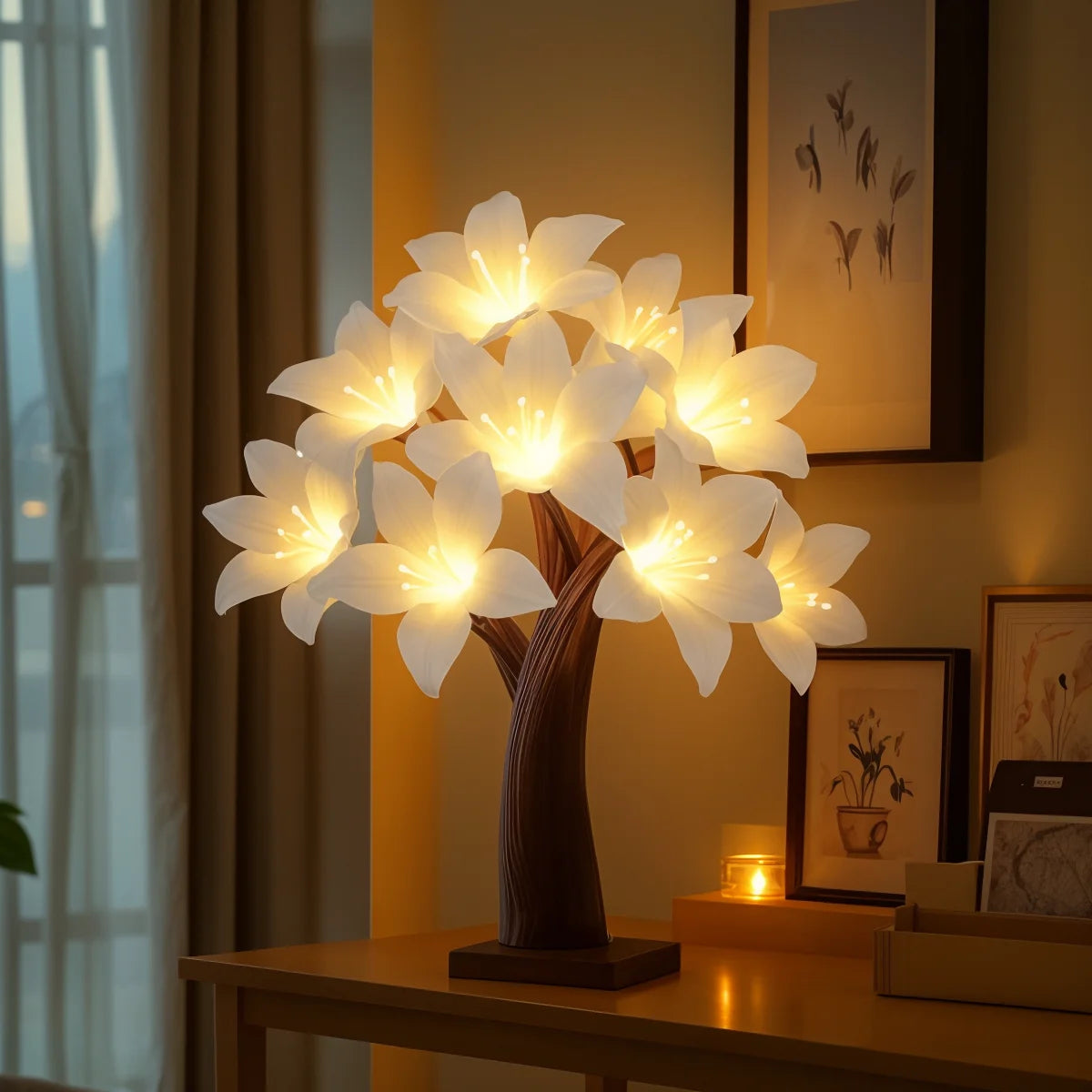 Dämmerungslilienlampe | LED Tischlampe 4