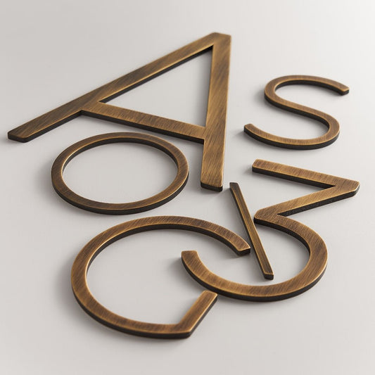 EZRA Antike Messing Hausnummer | Vintage Hausnummernschild 1