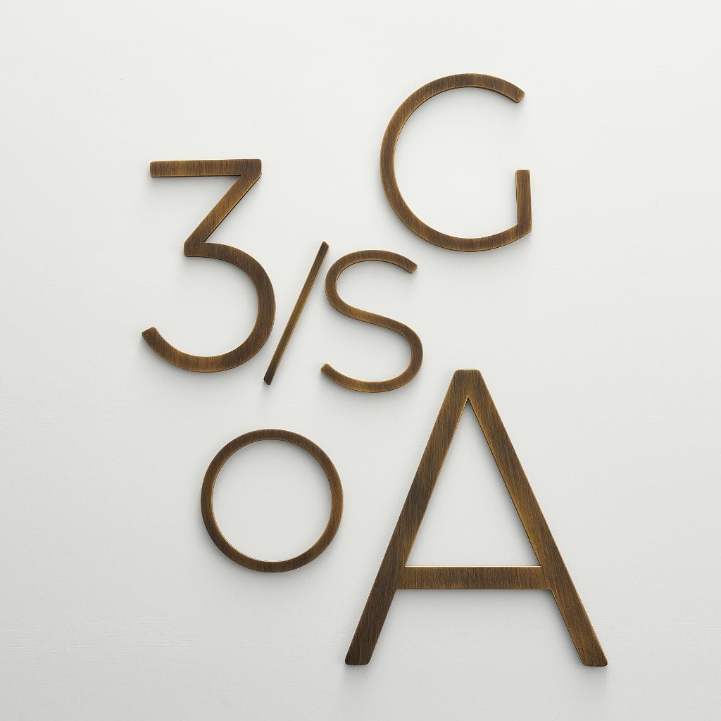 EZRA Antike Messing Hausnummer | Vintage Hausnummernschild 6
