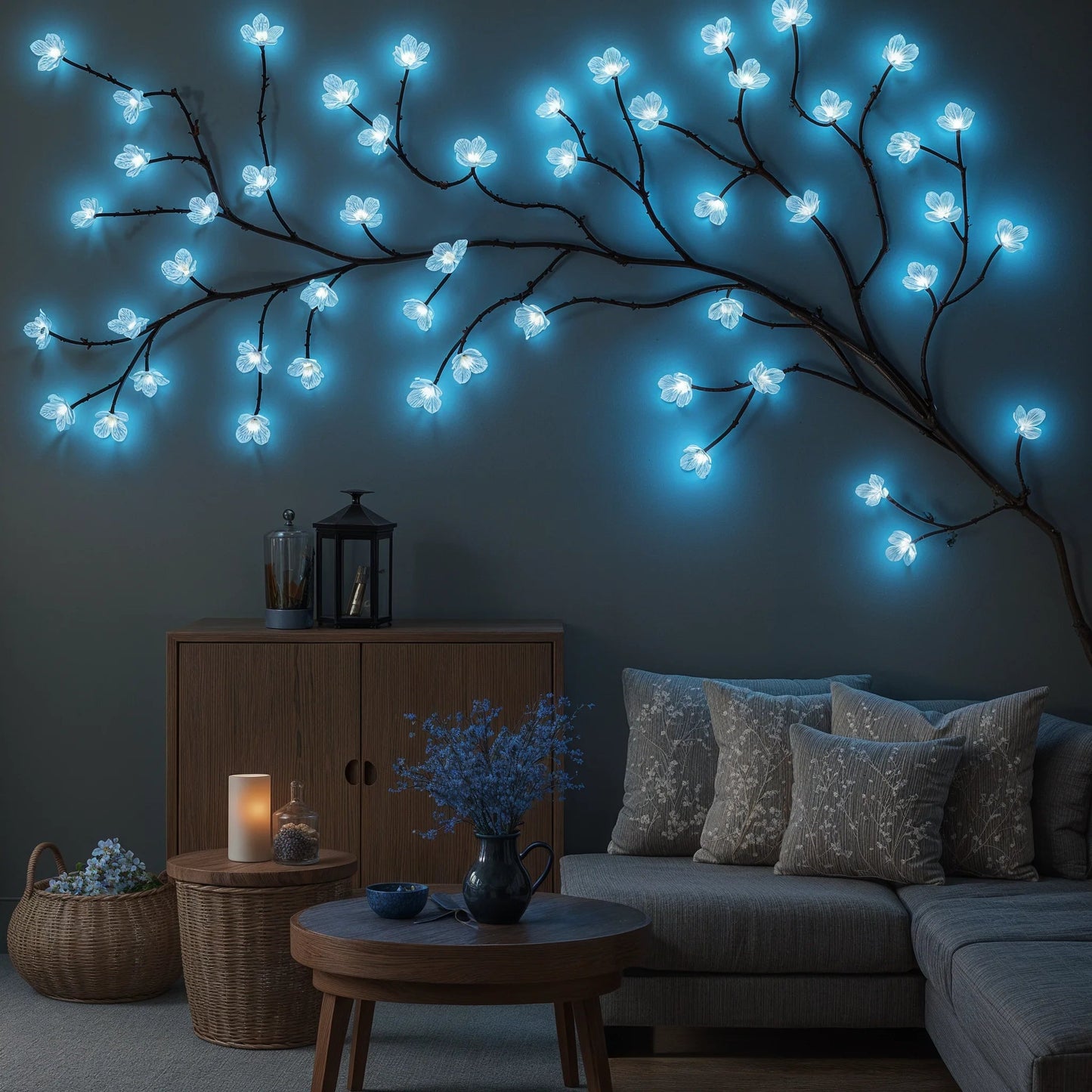 Eisblütenrebe | LED Dekoration für Innenräume 1