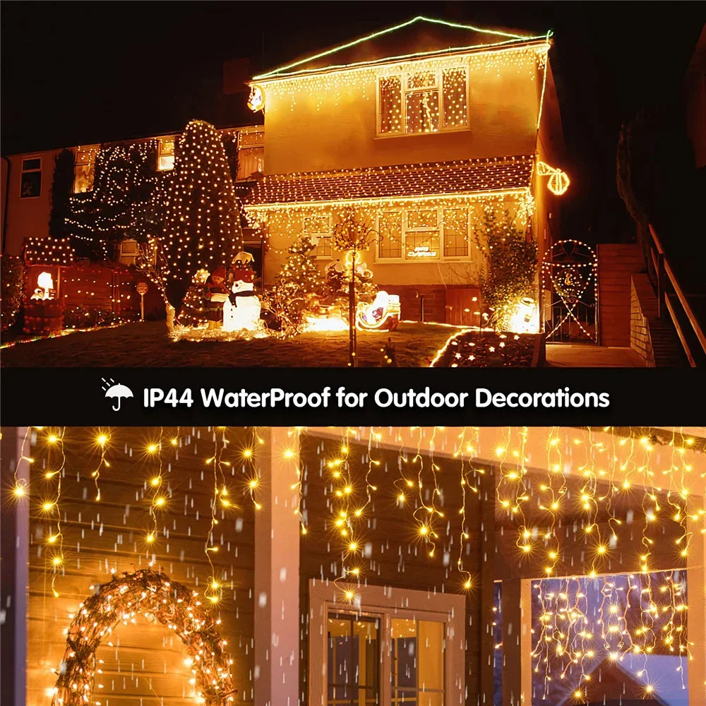 Eiszapfen Lichtervorhang | LED Weihnachtsdekoration Outdoor 2