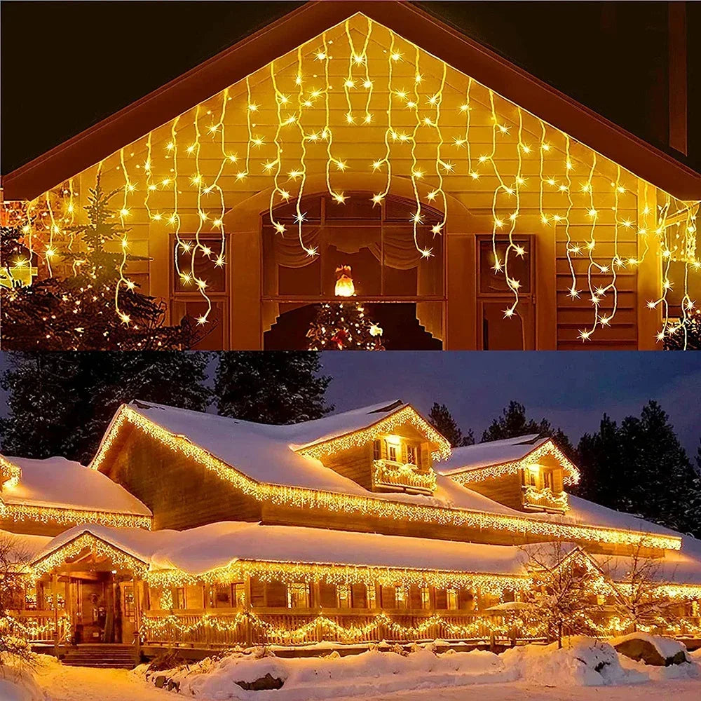 Eiszapfen Lichtervorhang | LED Weihnachtsdekoration Outdoor 8