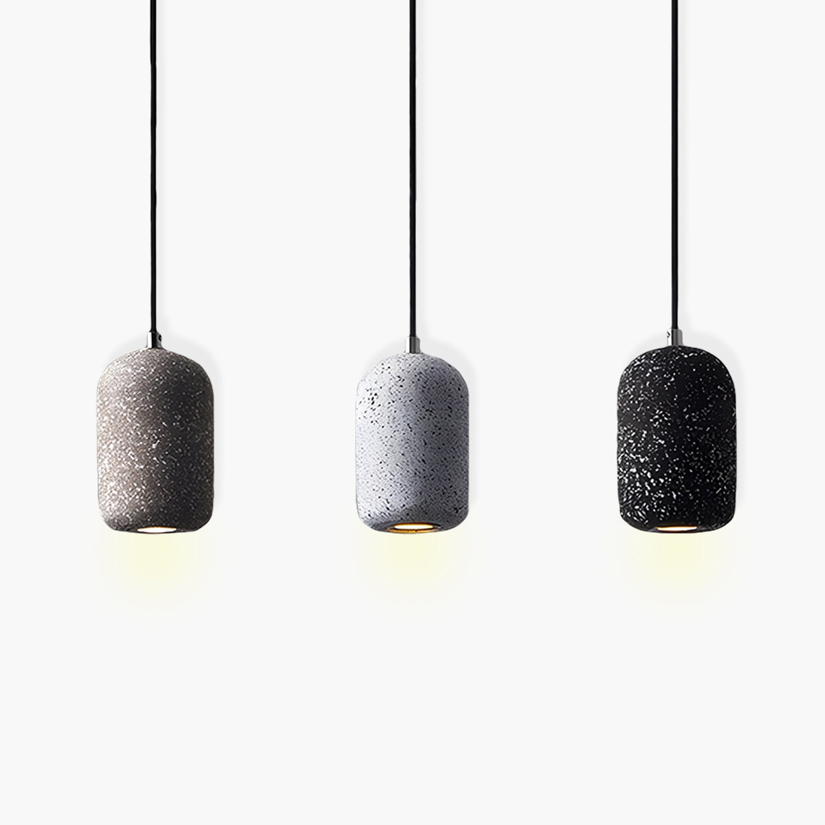 Industrielle Pendelleuchte aus Eisen | Moderne Hängelampe schwarz für Esszimmer – 16 cm Durchmesser, LED Leuchte, Knopf-Schalter-2