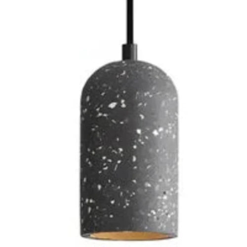 Moderne Beton Pendelleuchte | Hängelampe für Esszimmer und Wohnräume, Ø 9.6 cm, 200 cm Kabel, LED Lichtquelle-1
