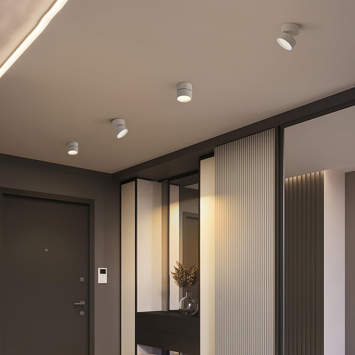 Savvina Deckenleuchte mit Verstellbarem Mechanismus – Aluminium, Warmweiß 3000K, Energieeffiziente LED Deckenlampe für Wohnzimmer-6