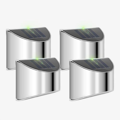 Edelstahl Solar-LED-Außenwandleuchte mit Automatischer Beleuchtung – Wetterfest und Energieeffizient für Garten und Terrasse-1