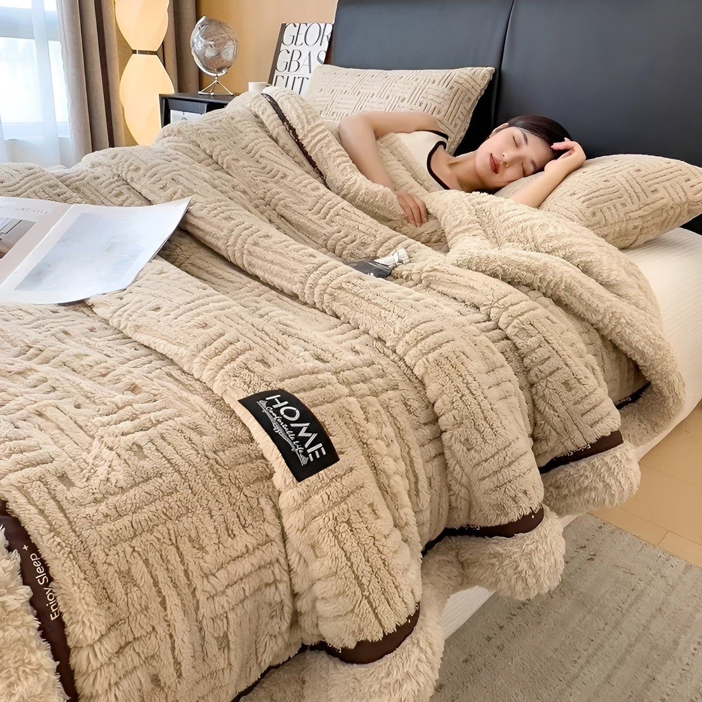 Flauschige Fleece Decke | Weiche Atmungsaktive Wohndecke 10