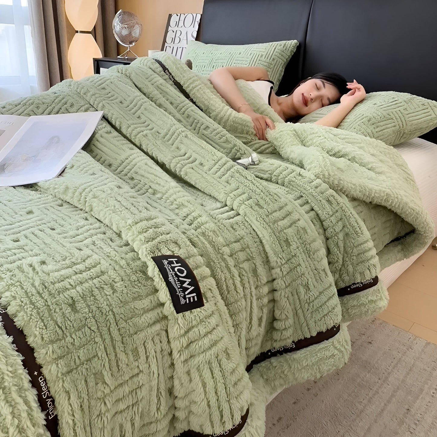 Flauschige Fleece Decke | Weiche Atmungsaktive Wohndecke 4