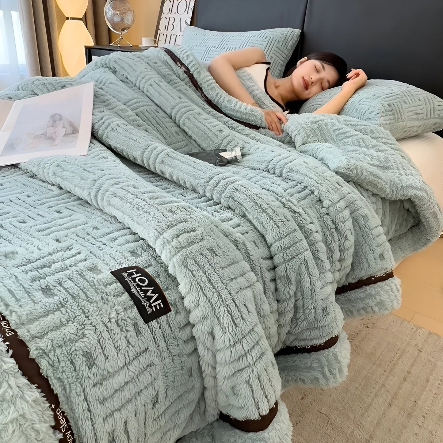 Flauschige Fleece Decke | Weiche Atmungsaktive Wohndecke 9