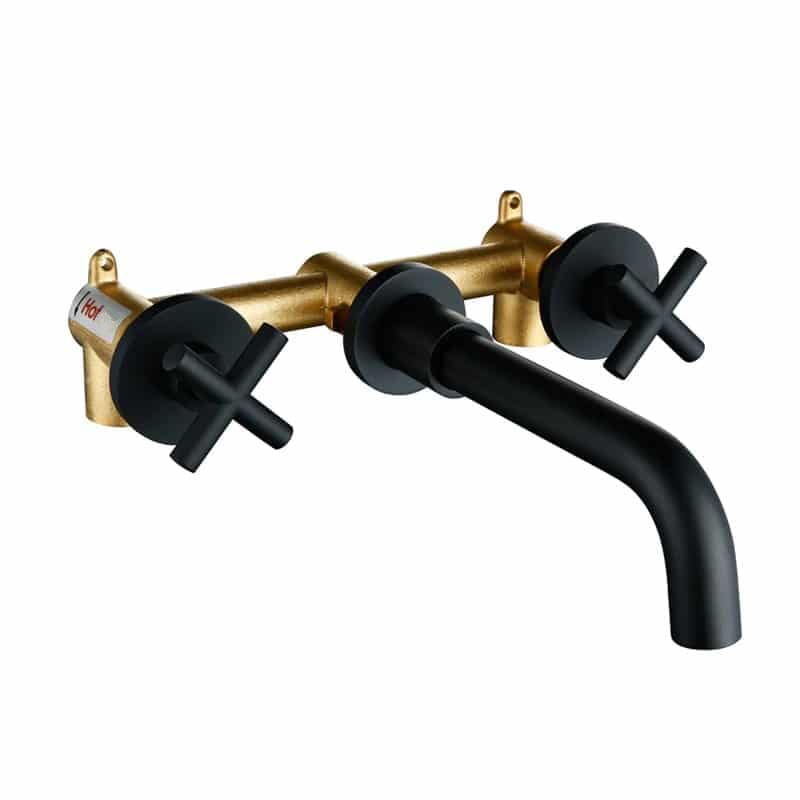 Forma | Wandmontage Waschbeckenmischer aus Messing mit 360° Drehbarkeit 10
