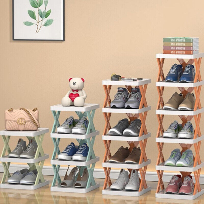 Frendorf | Schmaler Schuhregal aus Holz für platzsparende Aufbewahrung 14