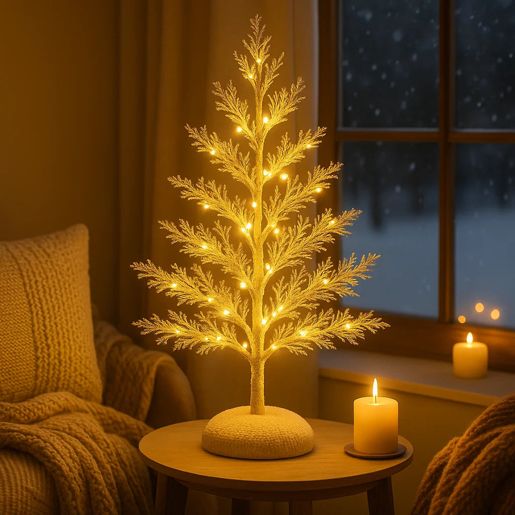 Frosted Winterbaum | Künstlicher Weihnachtsbaum mit LED-Lichtern 1