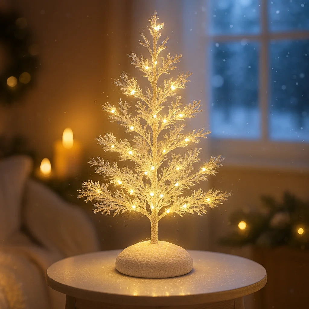 Frosted Winterbaum | Künstlicher Weihnachtsbaum mit LED-Lichtern 2